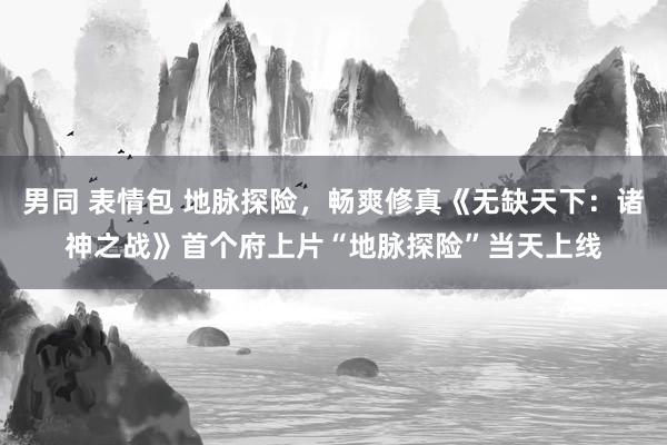 男同 表情包 地脉探险，畅爽修真《无缺天下：诸神之战》首个府上片“地脉探险”当天上线