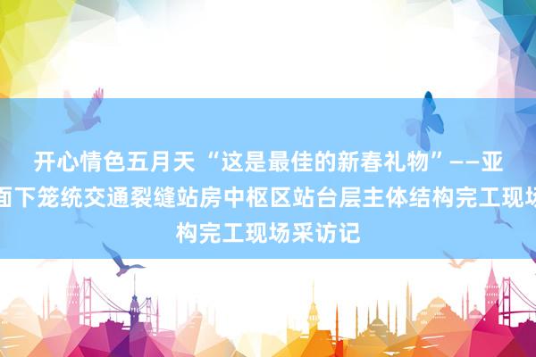 开心情色五月天 “这是最佳的新春礼物”——亚洲最地面下笼统交通裂缝站房中枢区站台层主体结构完工现场采访记